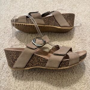 Dansko Leather Wedge Sandals